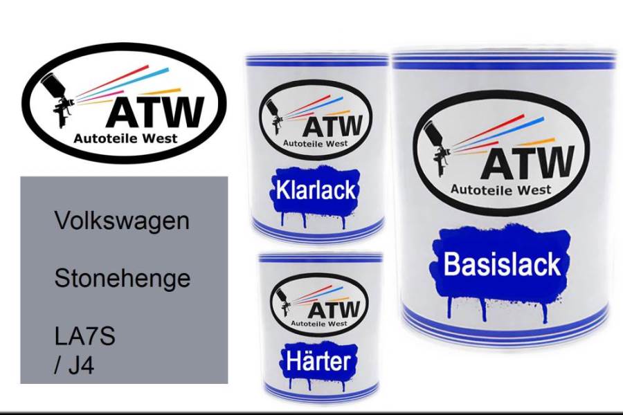 Volkswagen, Stonehenge, LA7S / J4: 1L Lackdose + 1L Klarlack + 500ml Härter - Set, von ATW Autoteile West.